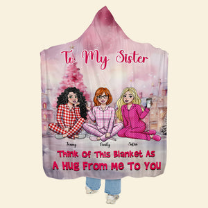 Personalized Gifts For Sister Christmas Blanket Hoodie 04XQMH061124HH - Blanket - GoDuckee