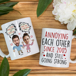 Custom Photo Gifts For Couple Coffee Mug Annoying Each Other - Coffee Mugs - GoDuckee