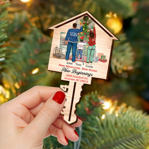 Personalized Gifts For Family Wood Ornament, Christmas New Home 01NATN290824TM - Ornament - GoDuckee
