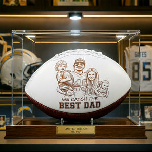 Catch The Best Dad Football Ball - Custom Photo Gifts For Dad 02QHLU290526 - American Football - GoDuckee