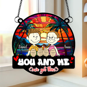 Personalized Gifts For Couples Suncatcher Ornament Couple Enjoying Summer 01TOLU150125PA - Ornament - GoDuckee