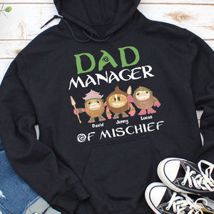 Dad Manager Of Mischief Shirt, Personalized Shirt, Gifts For Dad, Mischief Family Shirts, Funny Family Shirt, Creative Family Outfit - Shirts - GoDuckee