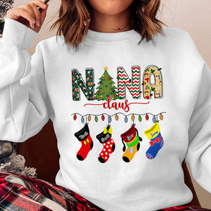 Family Socks, Personalized Nana Claus Shirt, 02NATN161023 - Shirts - GoDuckee