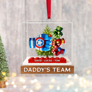 Daddy's Dream Team Personalized Christmas Gifts For Dad Acrylic Ornament 03ohtn110825 - Ornament - GoDuckee