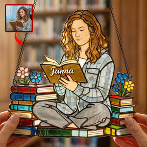 Book Lover Suncatcher - Custom Photo Gifts For Book Lovers 01nadh030426 - Ornament - GoDuckee
