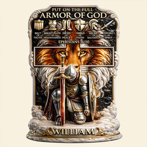 Armor of God – Acrylic Plaque Personalized Gifts For Christian 02HUDT120126 - Shaped Plaques - GoDuckee