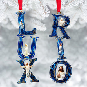 Jesus Alphabet Ornament - Personalized Gift For Christian Christmas Ornament 04HULU281025 - Ornament - GoDuckee