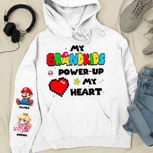 Personalized Gifts For Mom Shirt My Kids Power Up My Heart 01OHDT180325 - AOP Products - GoDuckee