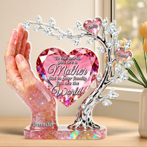 Heart of Family Acrylic Plaque – Personalized Gifts For Mom 03kiqn040226 - Shaped Plaques - GoDuckee