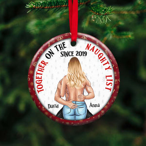 Romantic Couple, Personalized Ornament, Couple Gifts, Gifts For Him, Gifts For Her, Unique Christmas Gifts, Xmas Tree Decorations - Ornament - GoDuckee