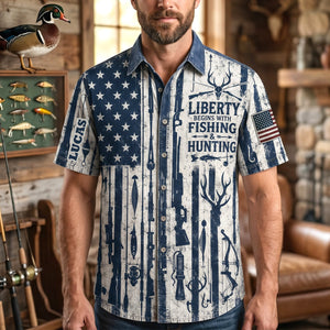 Pround American Heritage Hawaiian Dad Shirt, Personalized Gifts For Fishing & Hunting Lovers 03qhtn270526 - Hawaiian Shirts - GoDuckee