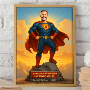 Super Dad Canvas Print - Custom Photo Gifts For Dad 01napu170525 - Poster & Canvas - GoDuckee