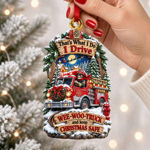 Skeleton Firefighter Ornament - Personalized Gifts For Firefighter Christmas Ornament 05PADH071026 - Ornament - GoDuckee
