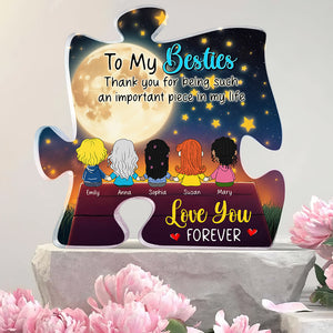Personalized Gifts For Friends Shaped Acrylic Plaque 04xqqn101224hg Sitting Together See Moon - Shaped Plaques - GoDuckee