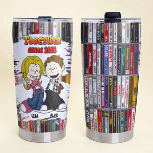 Personalized Gifts For Couple Hiphop Lover Tapes Cassette Tumbler 05XQMH220125HG - Tumbler Cup - GoDuckee