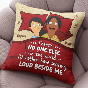 Personalized Gifts For Couple Pillow Snoring Loud Beside Me 02ohpu050225hg - Pillow - GoDuckee