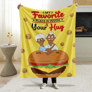 Personalized Gifts For Couple Blanket Cartoon Couple 02TOMH120225HG - Blanket - GoDuckee