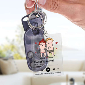 Funny Couple You Are My Favorite Dirty Thought Personalized Keychain - Keychains - GoDuckee