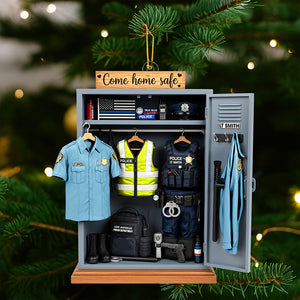 Police Locker Acrylic Ornament - Personalized Christmas Gifts For Officers 06qhqn040925 - Ornament - GoDuckee