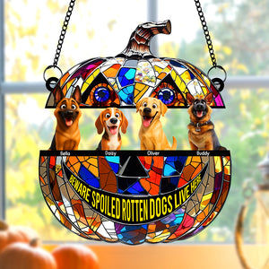 Pumpkin Suncatcher Ornament - Personalized Halloween Gifts For Dog Lovers 05tgqn090825 - Ornament - GoDuckee