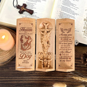 Personalized Dog Haven Openable Wooden Cylinder Sculpture of Jesus Christ 05xqqn240125 - Wooden Cylinder Sculpture - GoDuckee