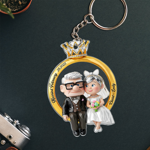 Couple Ring Shape Keychain Personalized Gifts For Couple 02ohpu280525 - Keychains - GoDuckee