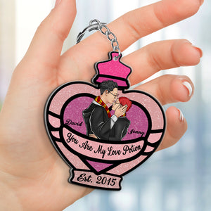 Couple 04topo240823tm, Personalized Keychain - Keychains - GoDuckee