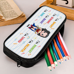 Personalized Gifts For Kid Pencil Case, Kid With Superhero Costume 01NAMH110724PA - Pencil Case - GoDuckee