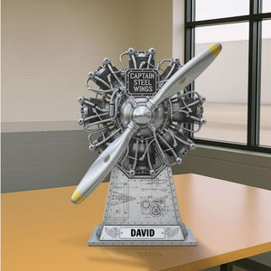 Radial Airplane Engine Acrylic Plaque - Personalized Gifts For Pilot 02OHTN090625 - Shaped Plaques - GoDuckee