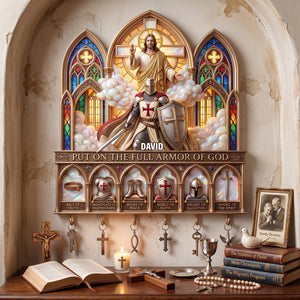 Full Armor Of God Acrylic Key Hanger- Personalized Christian Gifts 01palu140726 - Key Hanger - GoDuckee