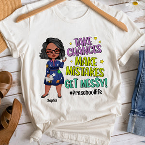Take Chances Make Mistakes Get Messy Personalized Shirt 05HUTN0208023HH - Shirts - GoDuckee