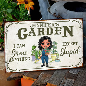 I Can Grow Anything, Gift For Farmer, Personalized Metal Sign, Gardening Lover Metal Sign - Metal Wall Art - GoDuckee