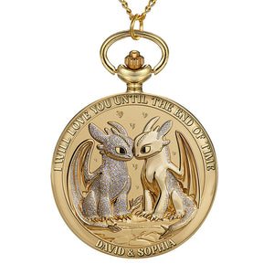 Legendary Love Pocket Watch Personalized Gifts For Couple 06TGQN190625 - Pocket Watch - GoDuckee