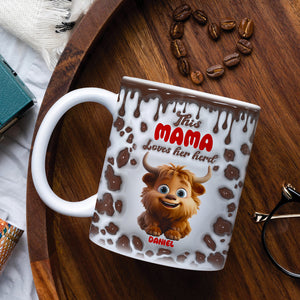 Personalized Gift For Highland Cow Mom Inflated Coffee Mug 04KALU200225 - Coffee Mug - GoDuckee