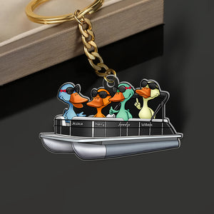 Personalized Gifts For Pontoon Lovers Keychain, Pontoon Duck 01qhqn211224 - Keychains - GoDuckee