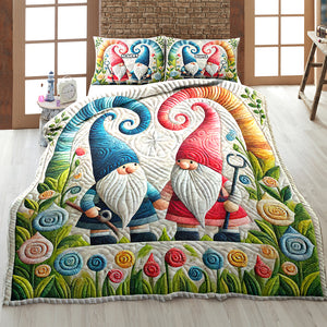 Personalized Gifts For Gnome Couple Quilt Bedding Set Special Line 07ohqn210125 - Blanket - GoDuckee