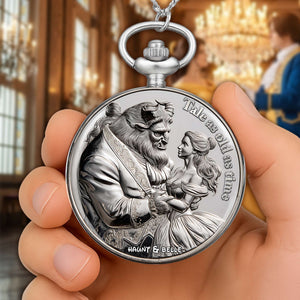 Tale As Old As Time Pocket Watch - Personalized Gift For Couples 05TGLU190625 - Pocket Watch - GoDuckee