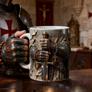 Faithful Templar Knight Coffee Mug, Personalized Gifts For Christians 05qhlu280126 - Coffee Mug - GoDuckee