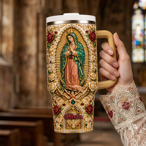 Jesusvirgin Mary Christian Tumbler With Handle - Personalized Gifts For Christian 01nata120626