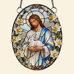 Religious Easter Jesus Suncatcher Ornament - Personalized Gifts For Christians 01nadt310126 - Ornament - GoDuckee