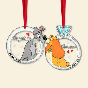 Set Of 2 Personalized Ornaments For Couple, PW-01NATN231023, Christmas Gift, Anniversary Gift Ideas - Ornament - GoDuckee