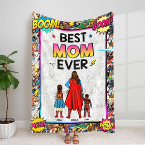 Personalized Gifts For Mom Blanket Best Super Mom Ever 04ACDT180325PA - Blanket - GoDuckee
