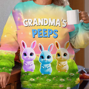 Personalized Gifts For Grandma 3d Shirt, Bunny Peeps 03TGMH110225 - AOP Products - GoDuckee