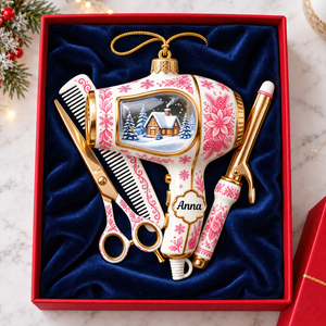 Toile De Jouy Christmas Ornament - Personalized Gifts For Hairstylist 01pgqn121026 - Ornament - GoDuckee