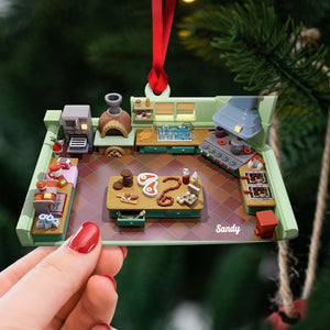 Gift For Chefs, Personalized Acrylic Ornament, Kitchen Custom Name Ornament, Christmas Gift - Ornament - GoDuckee