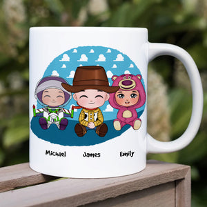 We Love You to Infinity And Beyond, Gift For Dad, Personalized Mug, Kids Mug, Father's Day Gift 01NAHN100523HA - Coffee Mug - GoDuckee