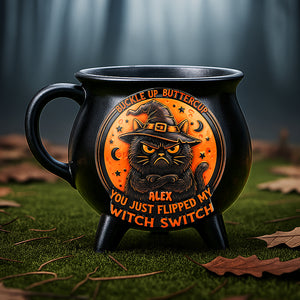 Cat Witch Mode Cauldron Mug, Personalized Gifts For Witch And Cat Lovers 01qhta210825 - Cauldron Mug - GoDuckee