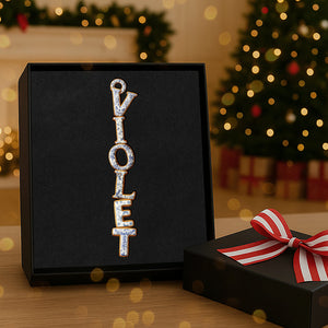 Toile de Jouy Gingerbread Alphabet Acrylic Ornament, Personalized Gifts For Christmas 03pgta251025 - Ornament - GoDuckee