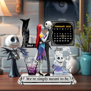 Romantic Skull Couple Acrylic Plaque Personalized Anniversary Gifts 06topu260625 - Shaped Plaques - GoDuckee