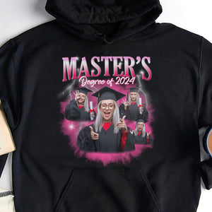 Master's Degree Of 2024, Custom Photo Bootleg Shirt, Gift For Graduates - Shirts - GoDuckee